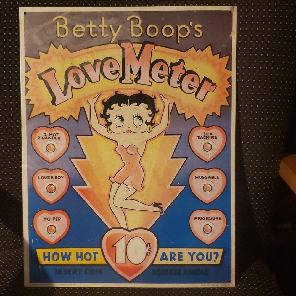 1991 Betty Boop Love Meter Sign